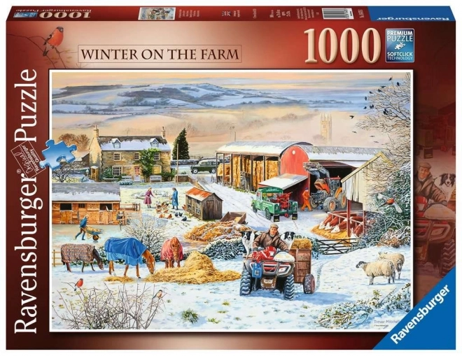 Puzzle Ravensburger Iarna la fermă 1000 de piese