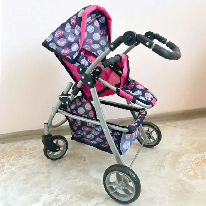 Carucior pentru papusi ajustabil Woopie Royal cu 4 roti