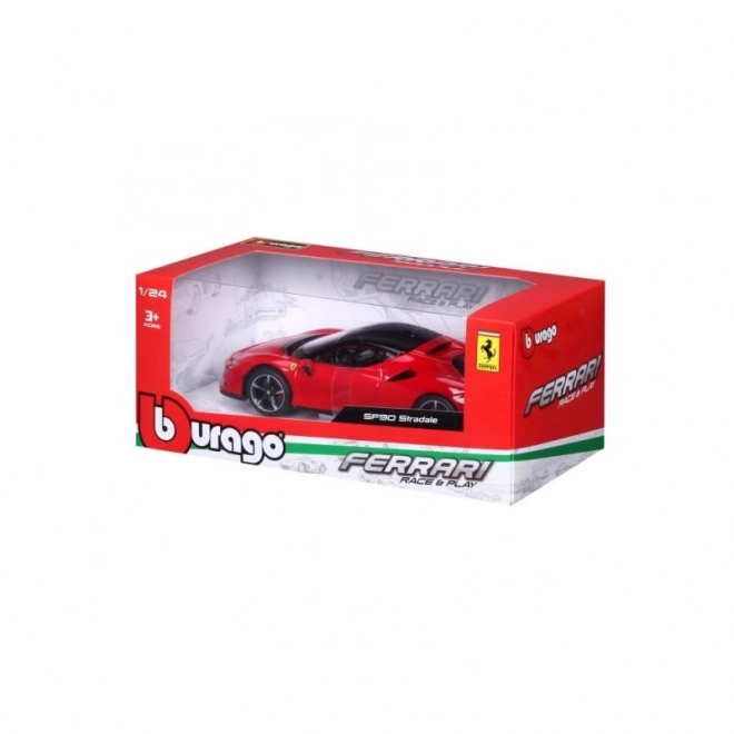 Mașina de jucărie Ferrari SF90 Stradale roșie 1:24