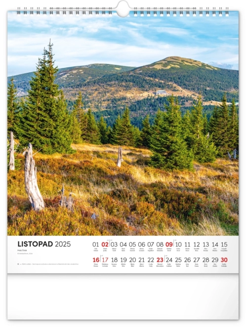 Calendar de perete Krkonoše 2025