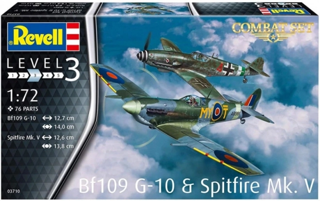 Model avion plastic BF109G-10 și Spitfire Mk.V