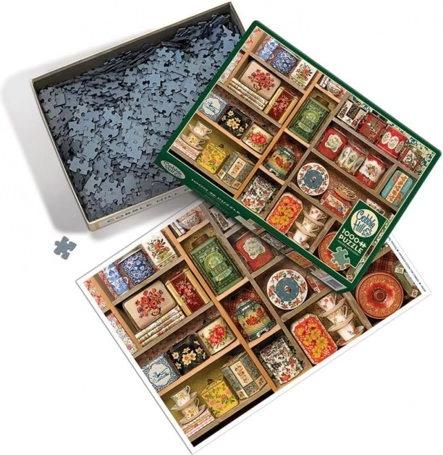 Puzzle Cobble Hill cutii de ceai vintage 1000 de piese