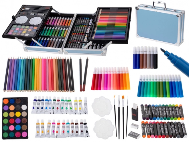 Set creativ pentru pictură 145 piese albastru – Albastru