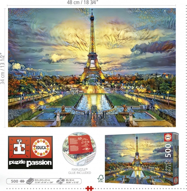 Educa puzzle turnul eiffel 500 piese