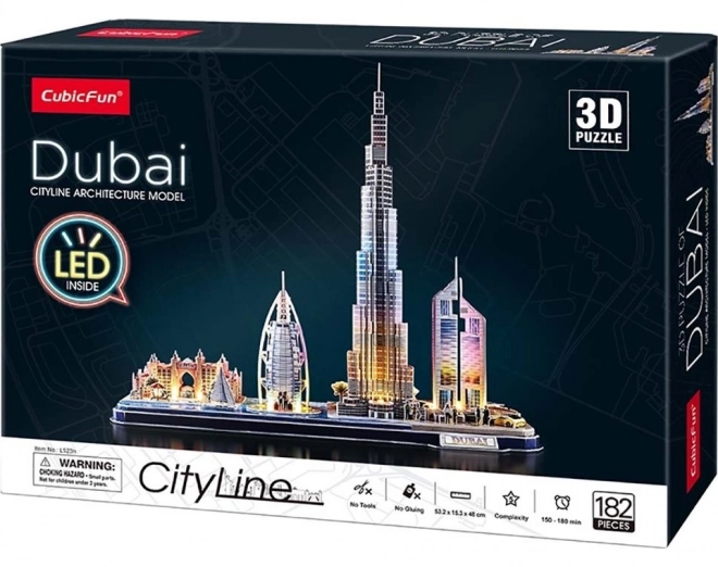 panorama 3D luminat CityLine Dubaj 182 piese