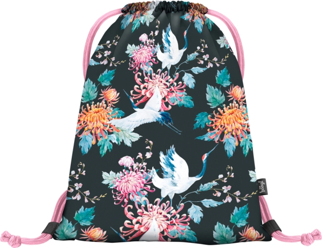 Design stilat cu motiv de păsări și flori