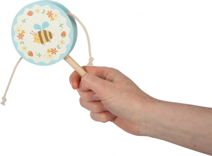 Motiv vesel cu albină și flori