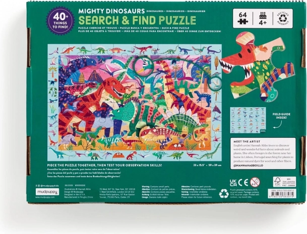 Puzzle Dinozauri Majestuoși 64 piese