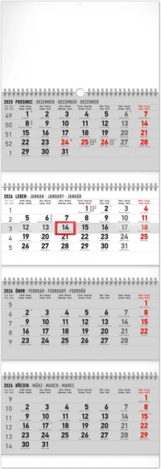 Calendar de perete 4 luni standard pliabil 2026