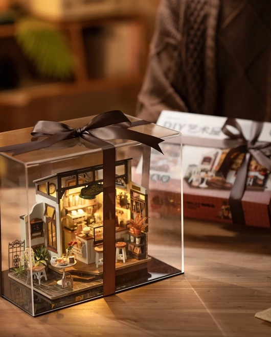 RoboTime puzzle 3D din lemn – cafenea