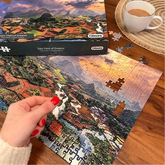 Puzzle panoramic peisaj impresionant 636 piese