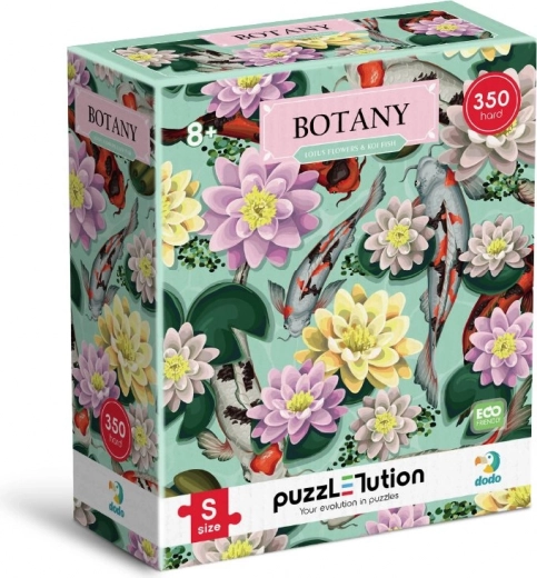 Puzzle Botanică: Flori de lotus și crap koi 350 piese