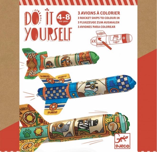 Set creativ cu rachete de la Djeco