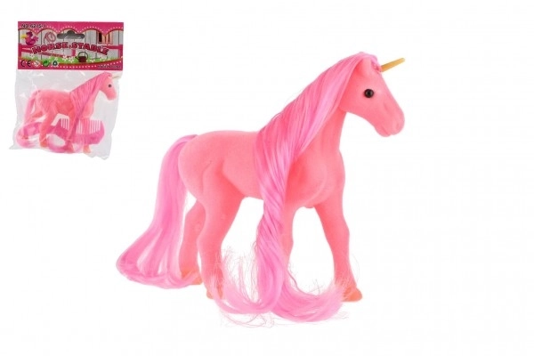 Unicorn de pluș cu pieptene 14cm