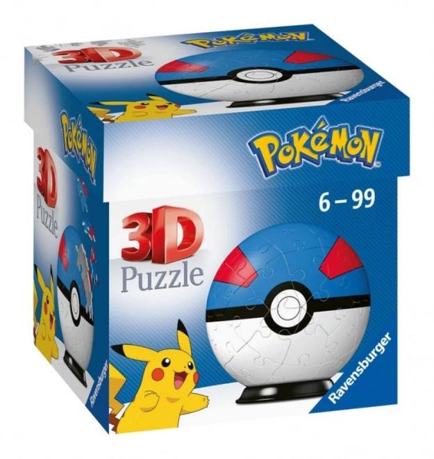 Puzzle 3D sferic Pokemon albastru