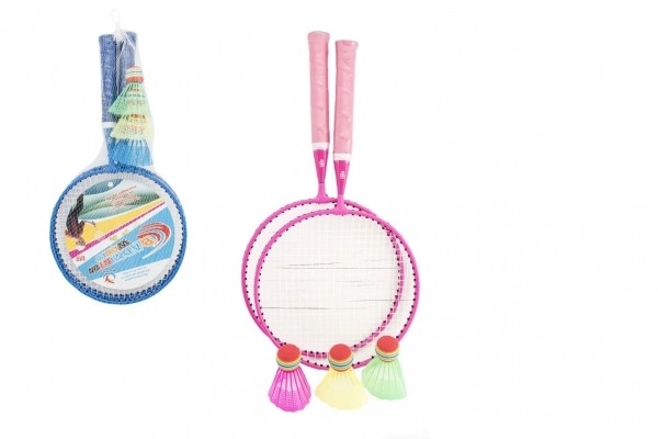 Set badminton copii cu două rachete și un fluturaș