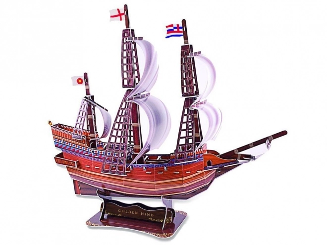 Puzzle 3D navă Golden Hind