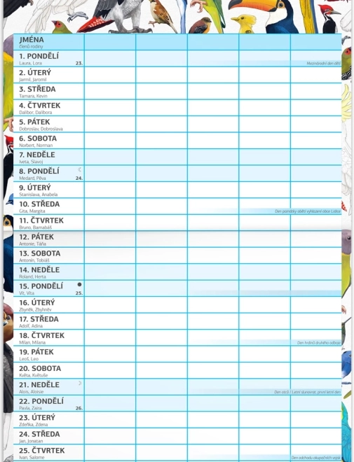 Calendar de planificare familială Animalium 2026