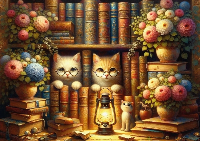 Puzzle Biblioteca pentru Pisici 260 de piese