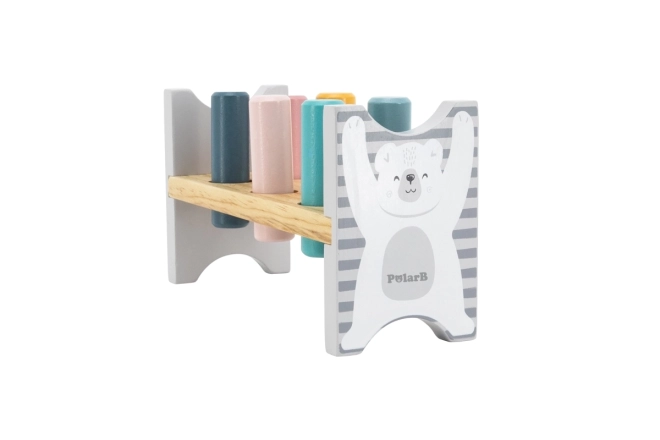 VIGA PolarB Bancă din lemn cu ciocan - Jucărie Montessori
