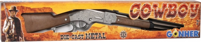 Pușcă cowboy metalică cu 8 cartușe