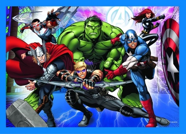 Curajoșii Avengers Puzzle 4 în 1 de la Trefl