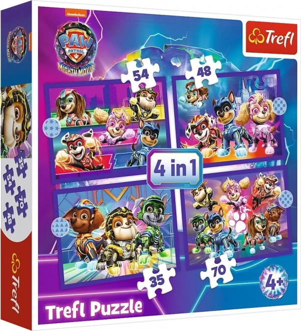 Puzzle 4 în 1 Eroi Patrula Cățelușilor