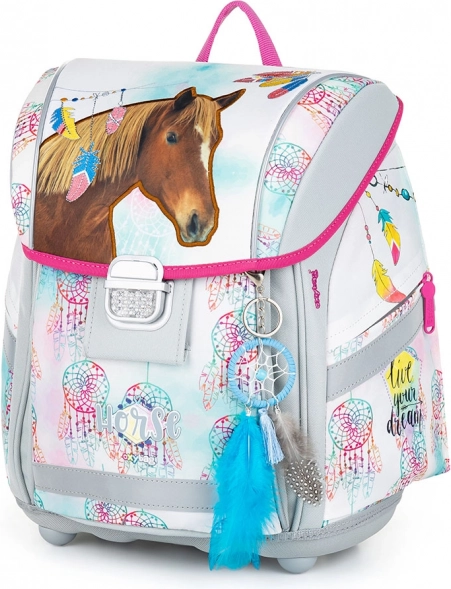 Rucsac școlar Premium Light cu motiv de cal