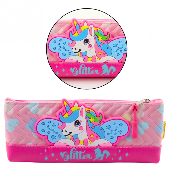 Penar școlar cu unicorn roz