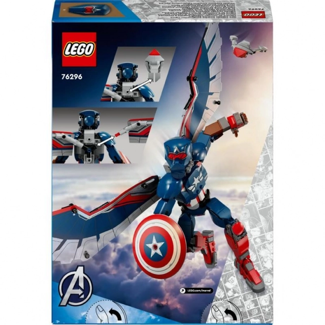 Figurina LEGO Marvel Captain America cu Falcon