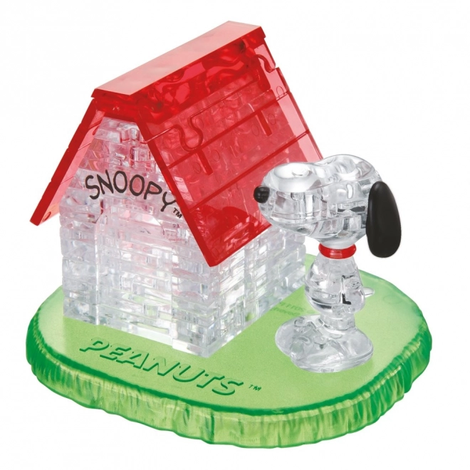 puzzle 3d cristal Snoopy și căsuța