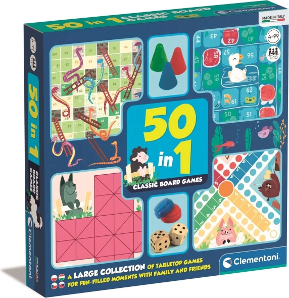 Set de jocuri de societate clasice 50 în 1 CLEMENTONI