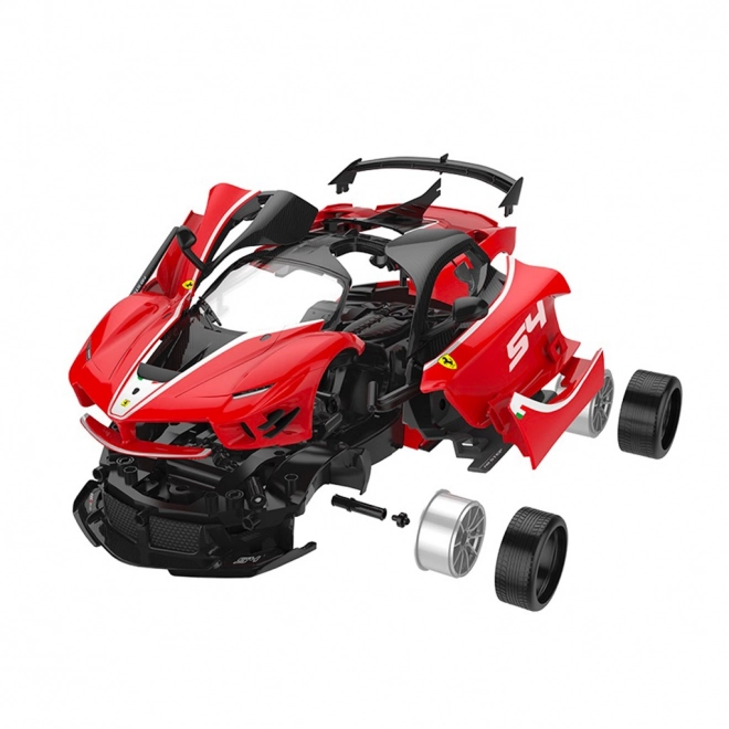 Mașină teleghidată Ferrari de la Rastar în set de asamblare, scară 1:18