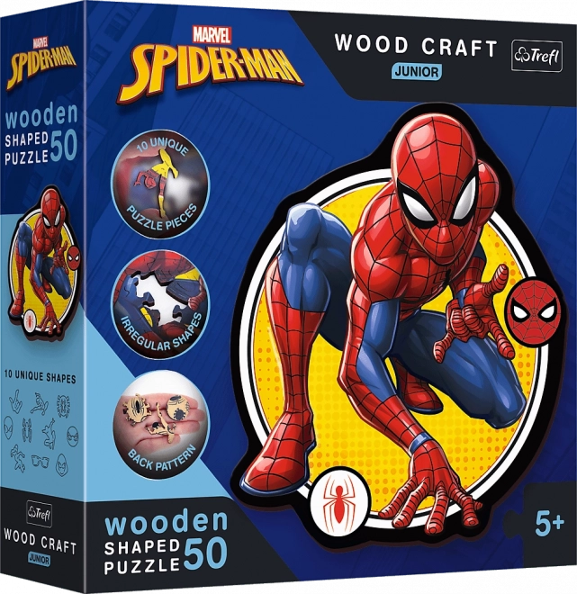 Puzzle din lemn Spiderman din seria Wood Craft Junior