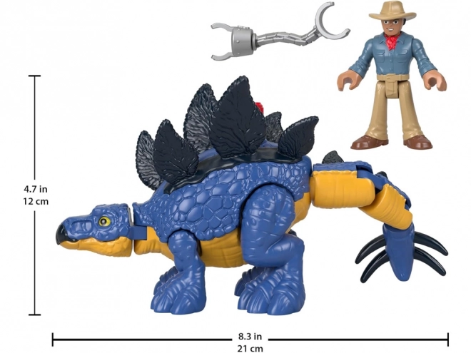 set de figurine Stegosaurus și Dr. Grant Imaginext Jurassic World