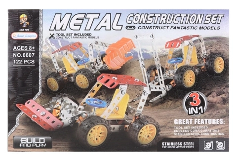 Set de construcție metalic cu șuruburi