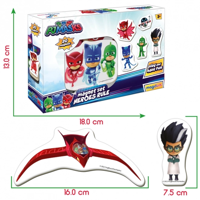 Set de magneți cu personaje Pj Masks