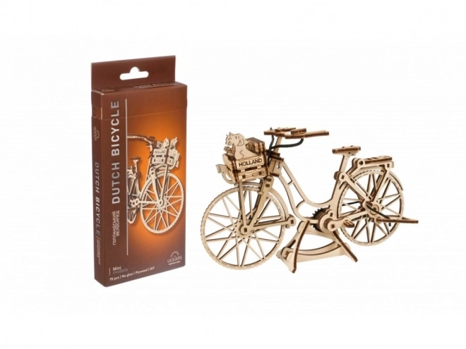 Puzzle mecanic din lemn 3D bicicleta olandeză de la Ugears