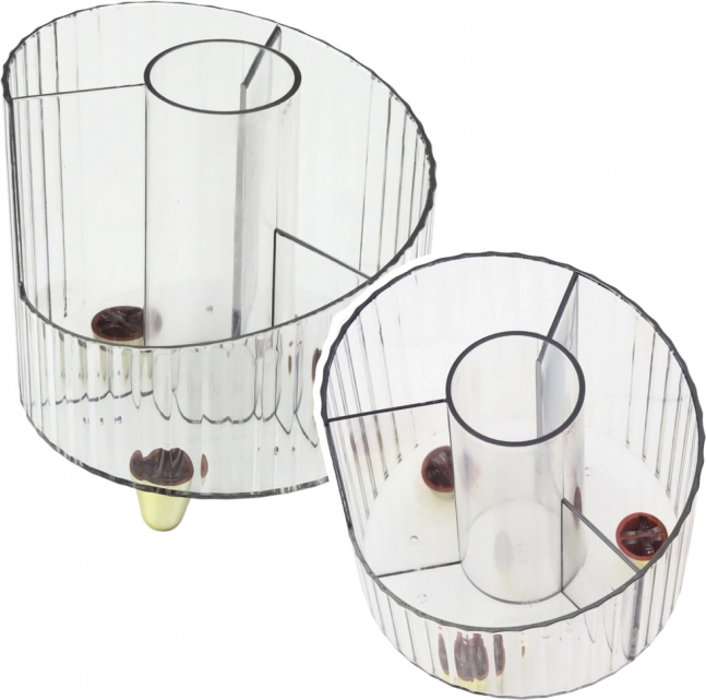 Organizator pentru articole de birou transparent alb