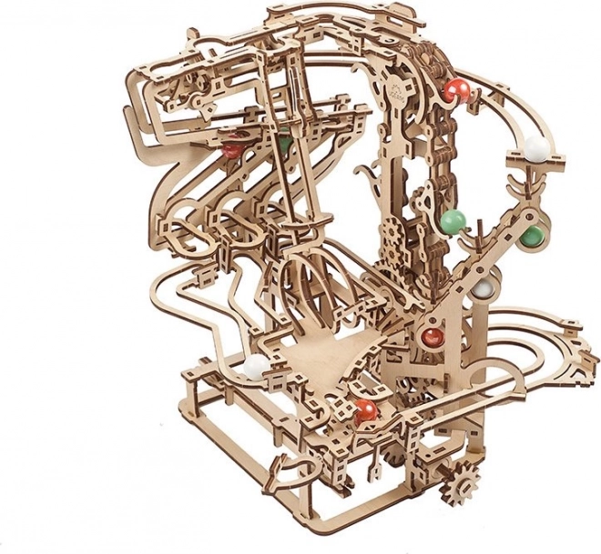 Pistă mecanică din lemn pentru bile Ugears