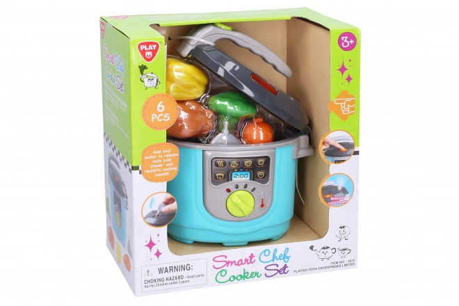 Set Playgo oală cu aburi si efecte de 16 cm