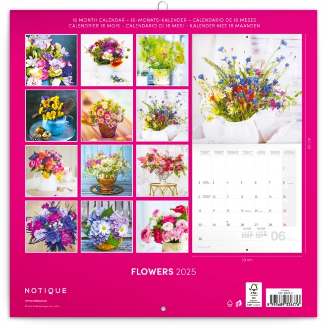 Notique calendar floral 2025