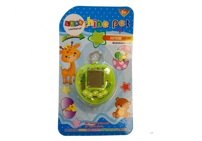 Tamagotchi verde cu lanț scurt