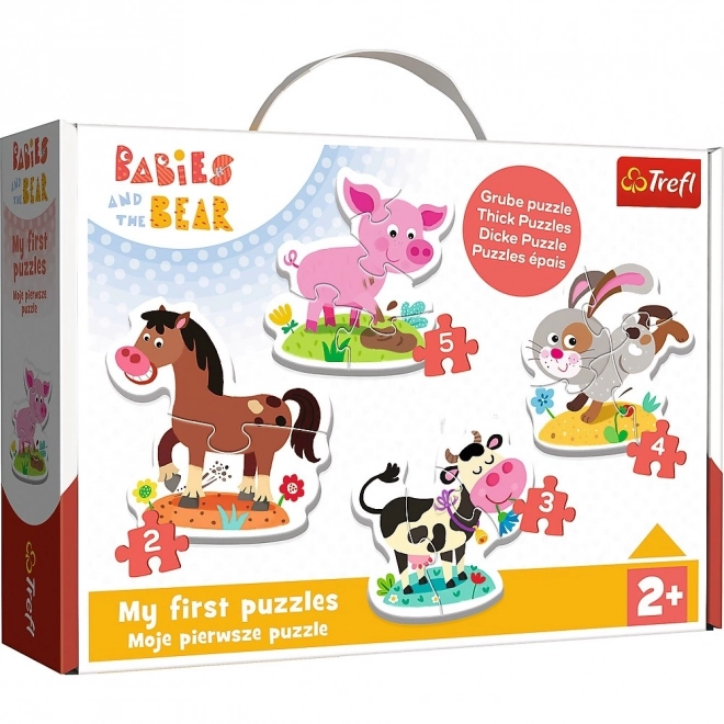 Puzzle pentru bebeluși Na Fermă TREFL 4 în 1