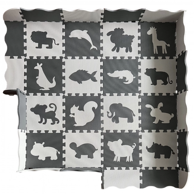 Mata de spumă pentru copii contrastă animale puzzle Woopie