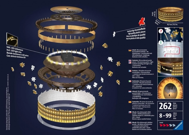 Puzzle 3D Nocturn Colosseum Roma