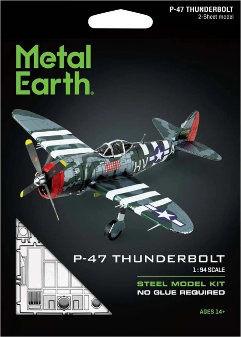 Puzzle 3D Metal Earth Avion P-47 Thunderbolt