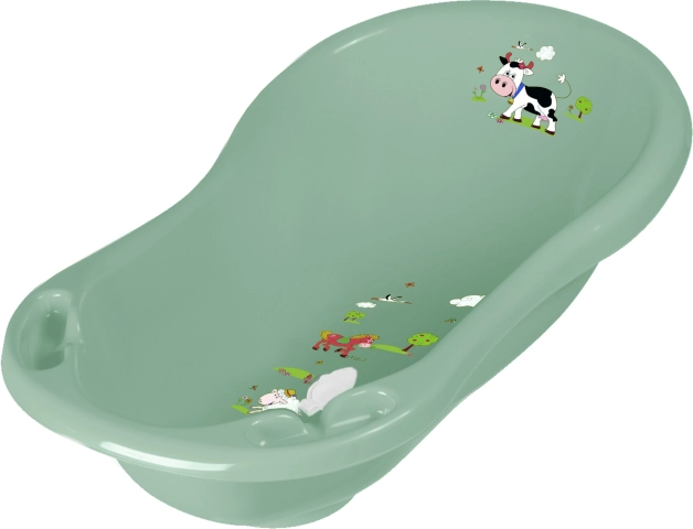 Cădiță pentru copii 84 cm „Funny Farm” cu dop, Verde