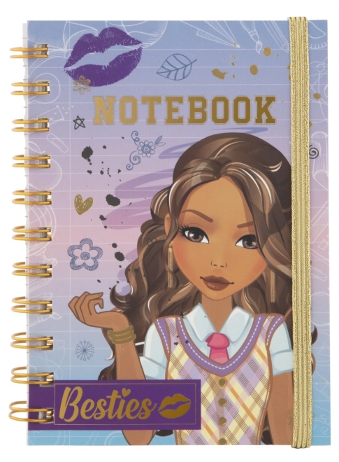 Bloc notes cu spirale Besties A6, 60 foi