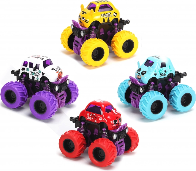 Mașinuță metalică Bigfoot mini 9 cm cu mecanism cu inerție